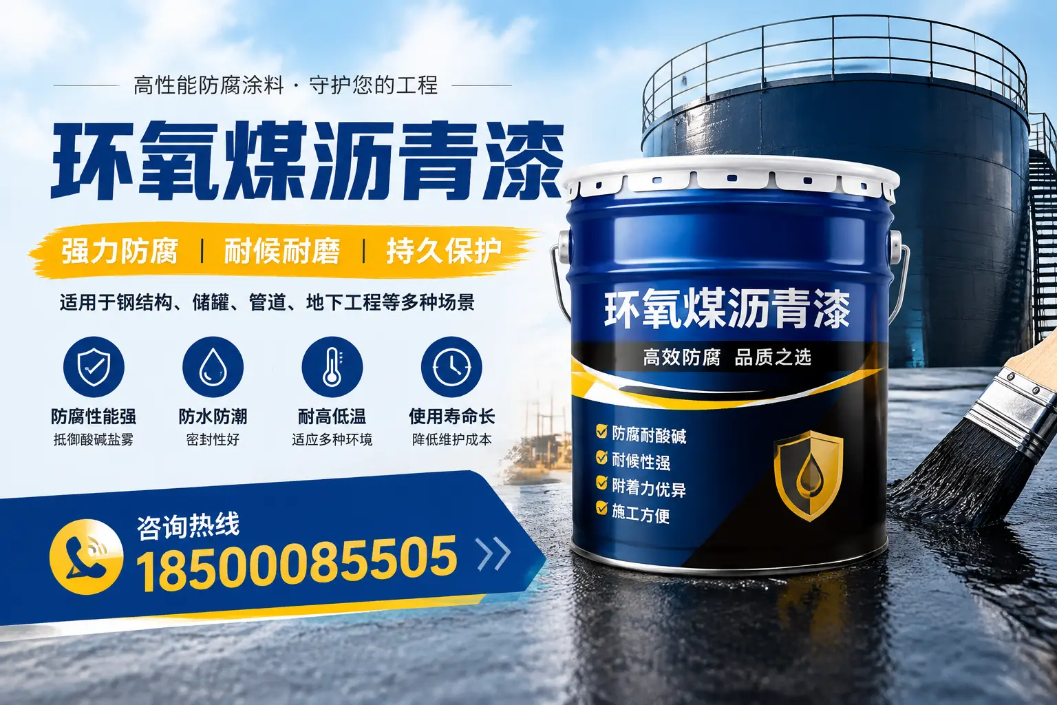 环氧煤沥青漆在工业中的应用，黔南企业的选择